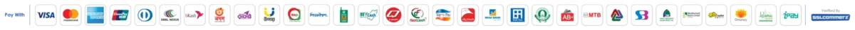 Accepted payment methods — bKash, Nagad, Rocket, Visa, Mastercard, Amex via SSLCommerz